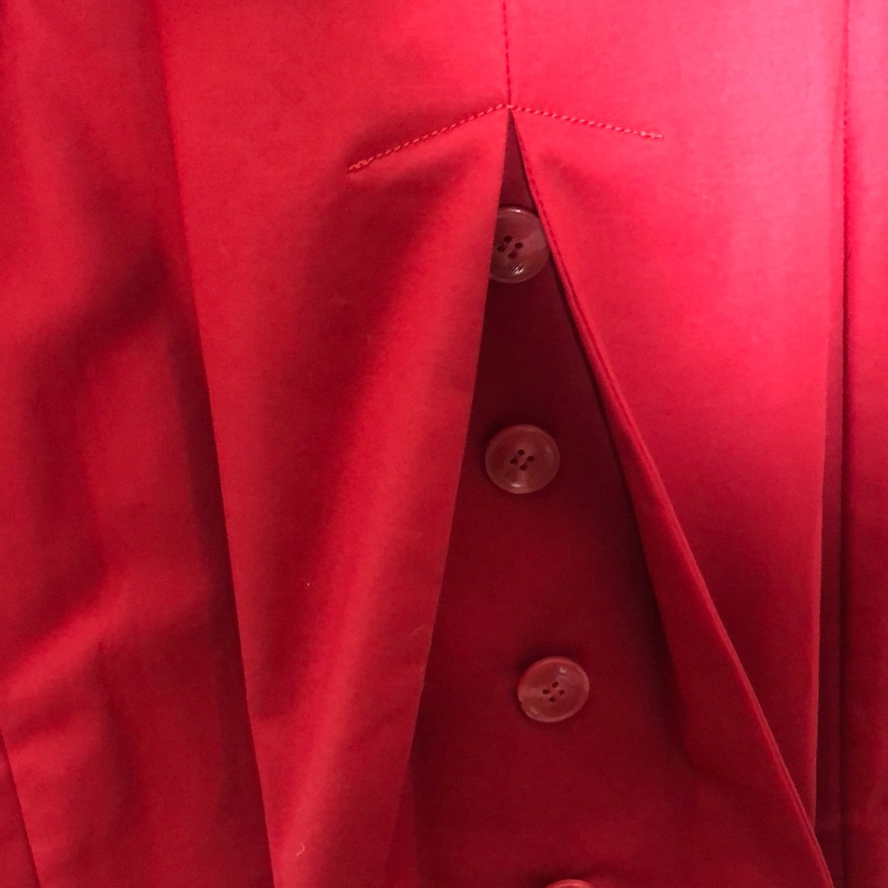 🖤SOLD🖤 Kenneth Cole Women's Red Knee-Length Trench Coat - Picture 7 of 9